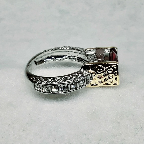 ๐925/18k-2 Tone Ruby Ring - Picture 5 of 7